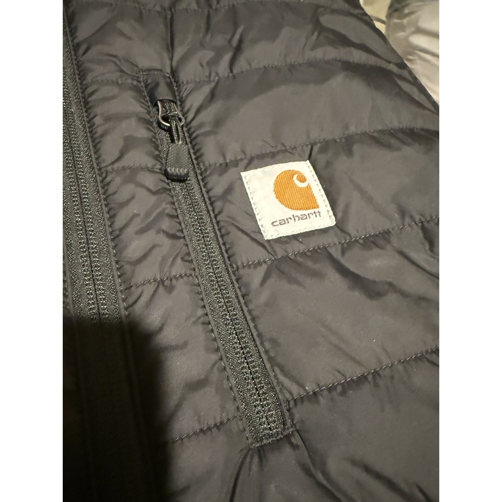 Carhartt Vest Mens Medium Black Gilliam Rain Defender Insulated Quilted 102286 - Picture 3 of 10